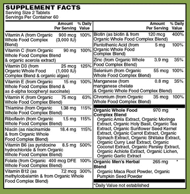 Certified Organic Whole Food Men’s Multi